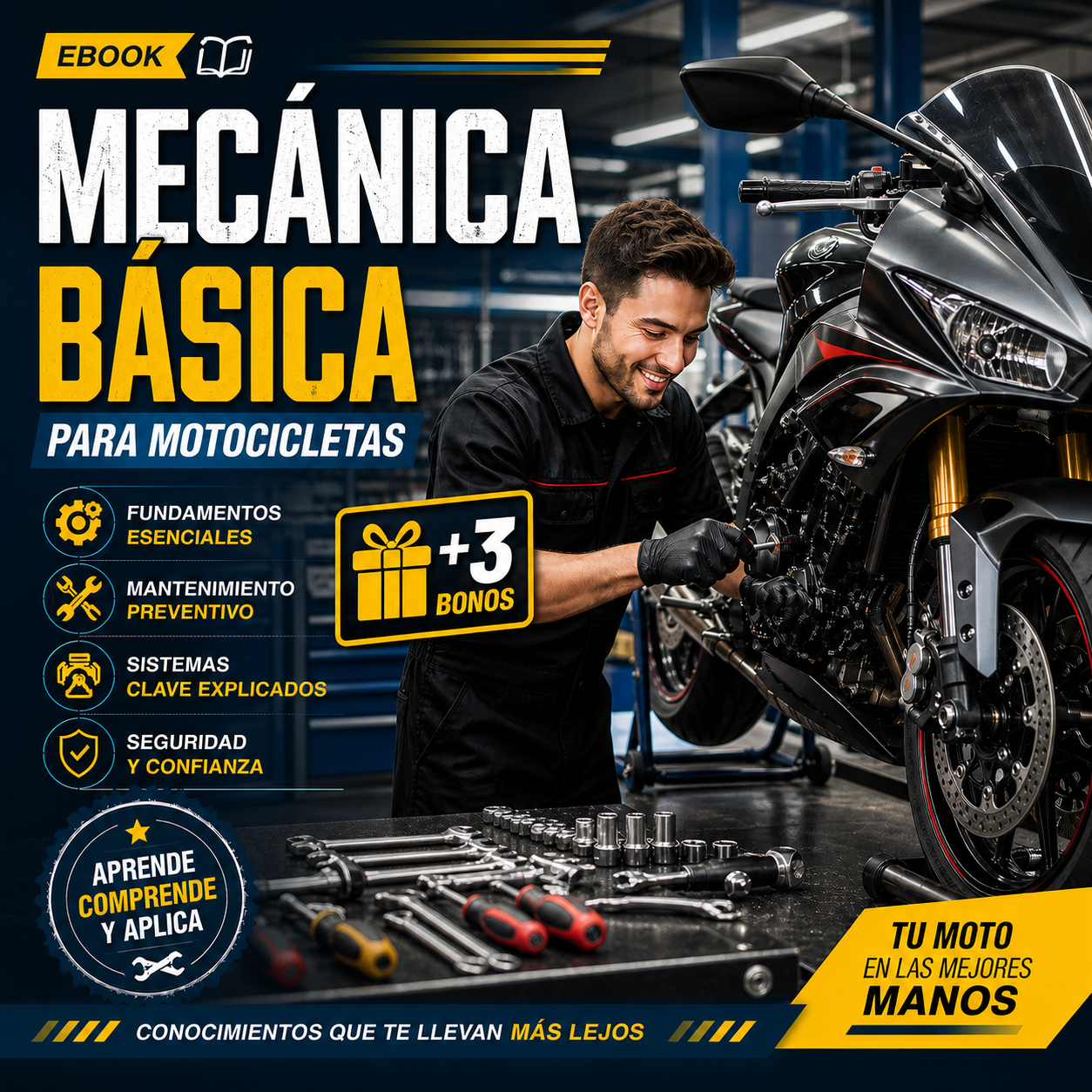 Aprendé Mecánica Básica Para Motos + 3 Bonos: Repará tu moto en casa